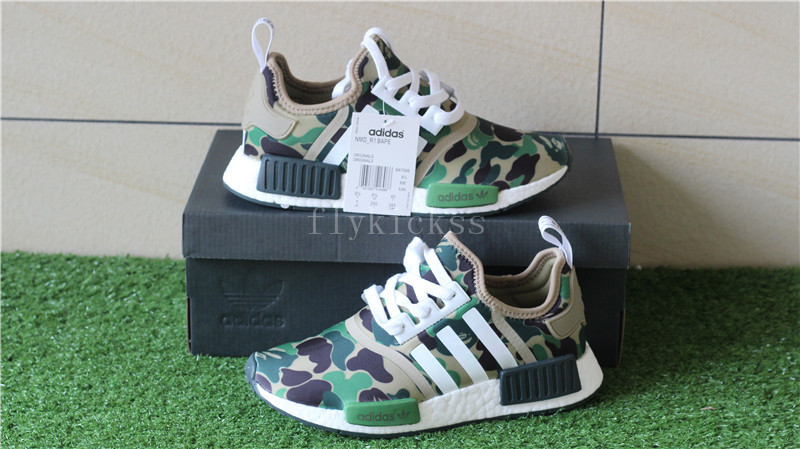 Top BAPE x Adidas NMD BAPE camo R1